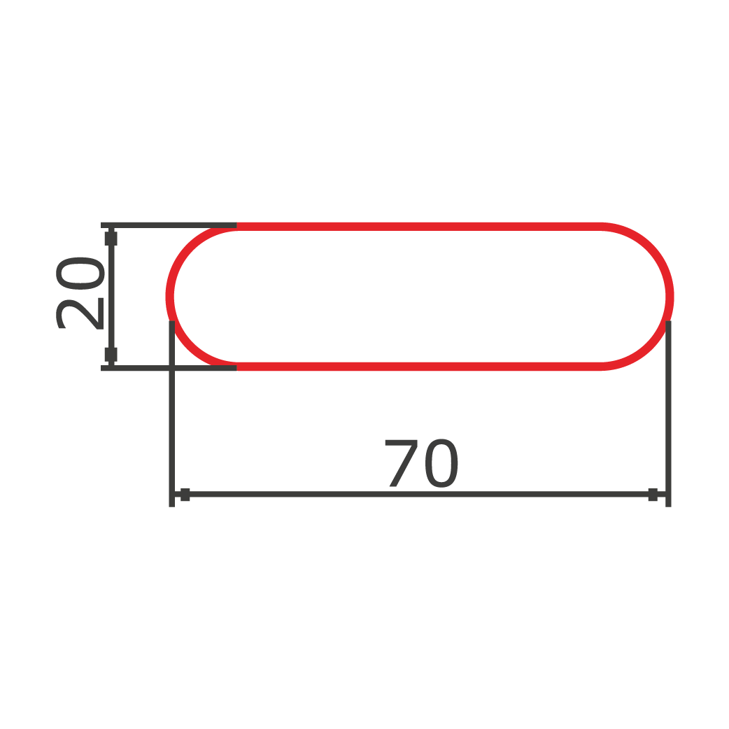 Perforador Banana de 80x20mm con paso de 70mm - Imagen 2